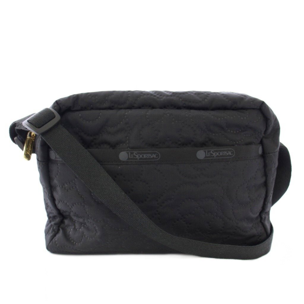 レスポートサック LesportSAC パフィーブロッサムズ ショルダーバッグ ナイロン 黒 /TK レディース拍卖