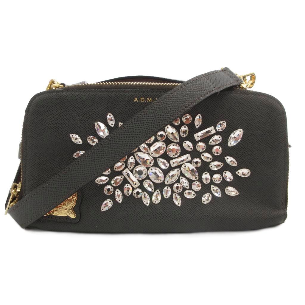 ADMJ アクセソワ Accessoires De Mademoiselle ショルダーバッグ 斜め掛け クロスボディ ロゴ オーガナイザー 財布ポケット拍卖