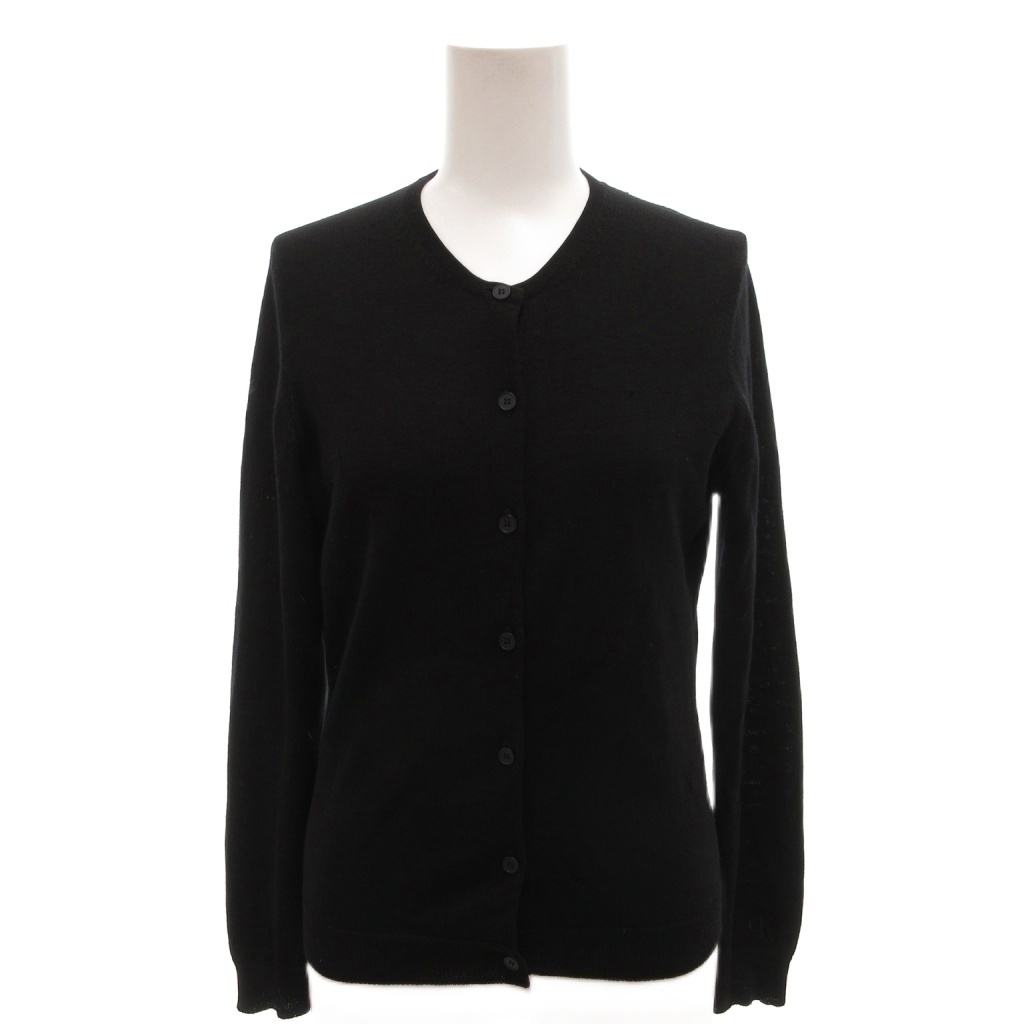 シーケーカルバンクライン ck Calvin Klein カーディガン クルーネック ウール M 黒 ブラック /FF ■YHS4 レディース拍卖