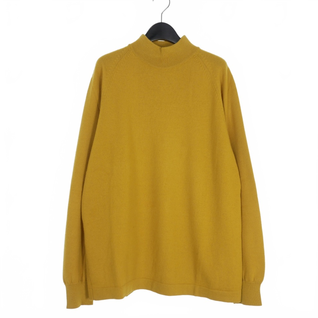 イッセイミヤケ ISSEY MIYAKE 80s モックネック ニット セーター 長袖 M マスタード メンズ拍卖