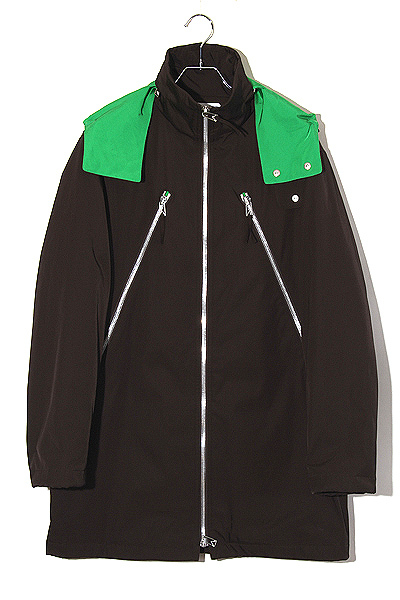BOTTEGA VENETA ボッテガヴェネタ ナイロン ボンバーコート S DARK BROWN / GREEN ダークブラウン グリーン 665716 V03U0 イタリア製 /●☆拍卖