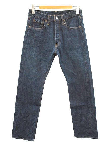 ドゥニーム DENIME Lot 66 66モデル ストレート デニムパンツ 30 ブルー 耳付き セルビッチ ジーンズ ボトムス メンズ拍卖