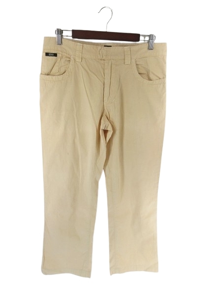ヒューゴボス HUGO BOSS パンツ ロング ストレート 無地 ベージュ サイズW34/L34 QQQ メンズ拍卖