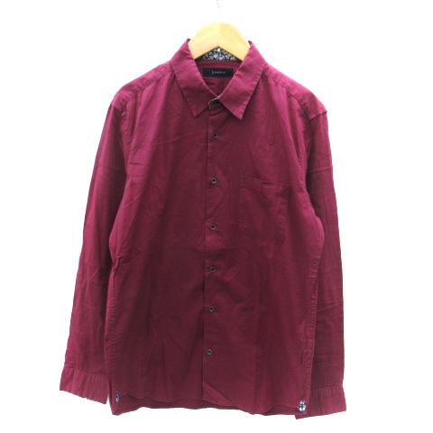 レイジブルー RAGEBLUE カジュアルシャツ 長袖 L ワインレッド /SM30 メンズ拍卖