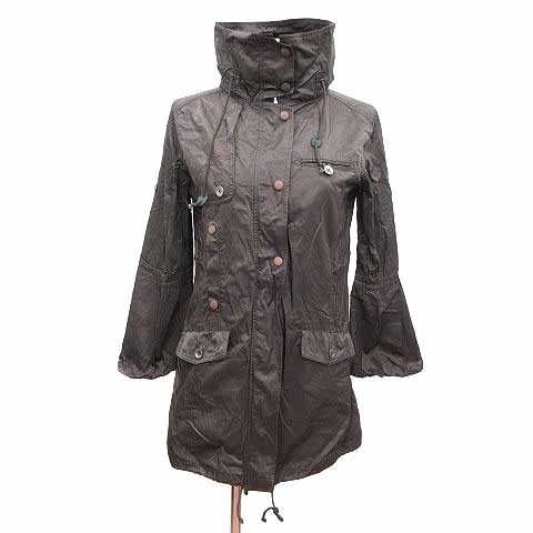 ボッシュ BOSCH モッズコート スプリング ジップアップ 38 M 茶 ブラウン /YK レディース拍卖