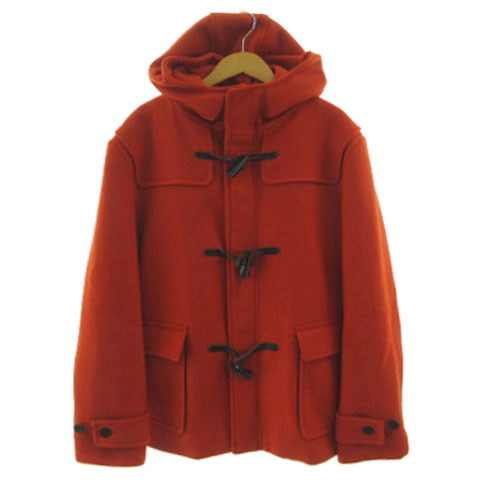 レイジブルー RAGEBLUE AUSTRALIAN MERINO WOOL ダッフルコート RB030084N9 ジップアップ トグルボタン 起毛 ウール混 オレンジ系 L拍卖