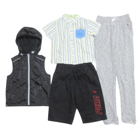 ファミリア コムサ 他 4点セット おまとめ 男の子 110cm 140cm キッズ パンツ ベスト シャツ 半袖 ストライプ プリント マルチカラー MMT拍卖