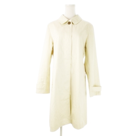 クミキョク 組曲 KUMIKYOKU ステンカラーコート ロング丈 比翼 コットン 大きいサイズ 5 XL ライトベージュ /CK27 レディース拍卖