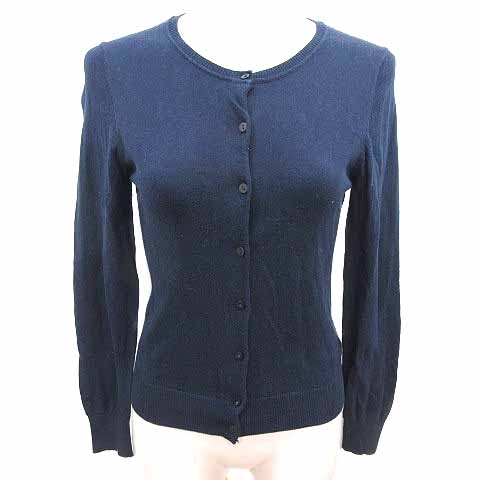 クリアインプレッション CLEAR IMPRESSION カーディガン ニット 長袖 2 M 紺 ネイビー /YK レディース拍卖