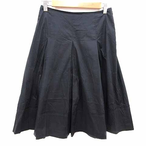 エンツォガーラローマ enzo gala ROMA プリーツスカート ひざ丈 40 L 黒 ブラック /YK レディース拍卖