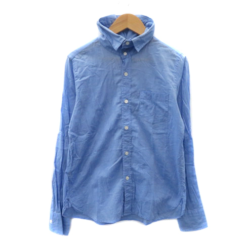 ズッカ zucca カジュアルシャツ 長袖 M ライトブルー /YK34 レディース拍卖