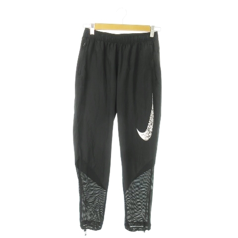 ナイキ NIKE DRI-FIT SWOSH RUN PANT ジョガーパンツ 切替 メッシュ ロゴ ランニング M 黒 ブラック DM7772-010 /AO17 レディース拍卖