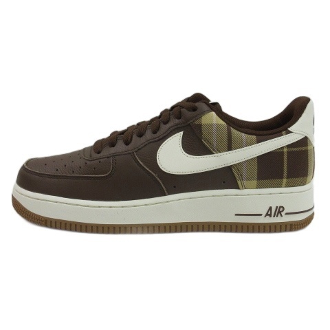 未使用品 ナイキ NIKE タグ付き AIR FORCE1 LOW エアフォース 1 ロー プレイド スニーカー チェック DV0791-200 カカオ ワオ ペール アイボ拍卖