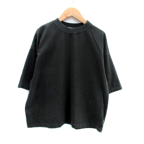 セット Setto Tシャツ カットソー クルーネック 半袖 無地 S チャコールグレー /HO3 レディース拍卖