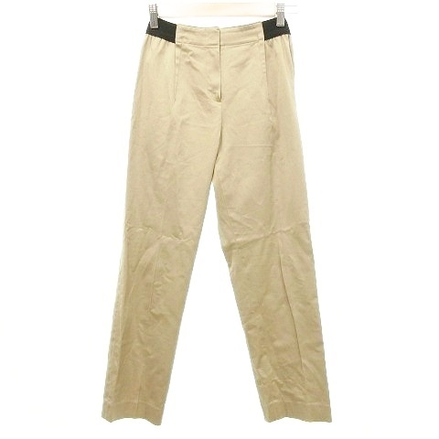 ランバン LANVIN COLLECTION ウエストゴム ストレッチ パンツ スラックス 42 ベージュ レディース拍卖