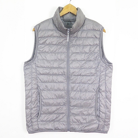 ユニクロ UNIQLO ウルトラライト ダウンベスト M グレー 2sa6869 メンズ拍卖