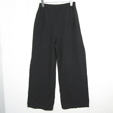 ザラ ZARA ワイド パンツ レーヨン L ブラック シンプル 0264/826 kz12984 レディース拍卖