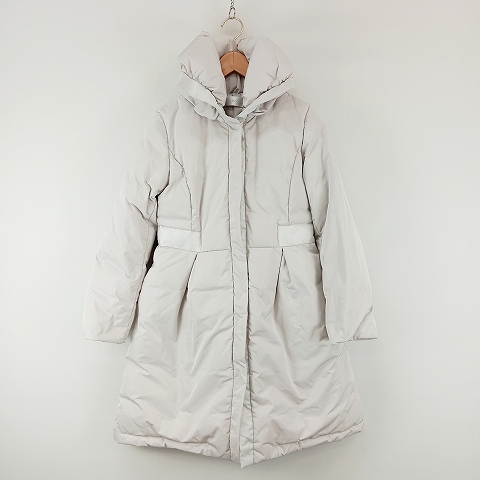 ドゥクラッセ DoCLASSE ボリューム襟 中綿 コート アウター M グレー系 レディース拍卖