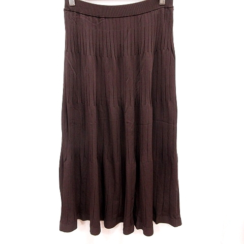アンタイトル UNTITLED スカート プリーツ ロング 2 ダークブラウン /RT レディース拍卖