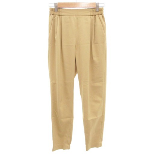 ロペ ROPE イージーパンツ スラックス ツータック テーパード 36 ベージュ /GV レディース拍卖