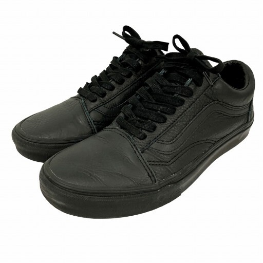 バンズ VANS オールドスクール VN0003Z6L3A スニーカー レザー US8.5 約26.5cm 黒 ブラック 0904 メンズ拍卖
