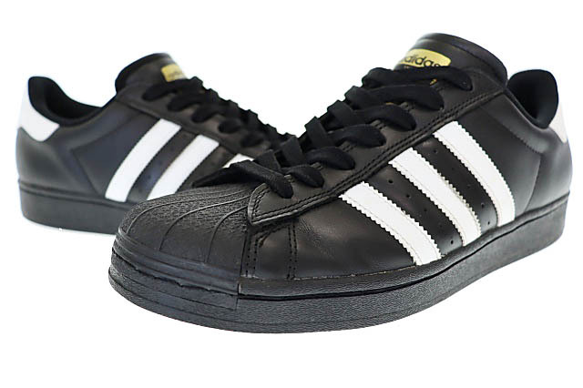 アディダス adidas SUPERSTAR ADV スケートボーディング スーパースター スケシュー GW6931 28 黒ブラック ブランド古着ベクトル 中古▲■2拍卖