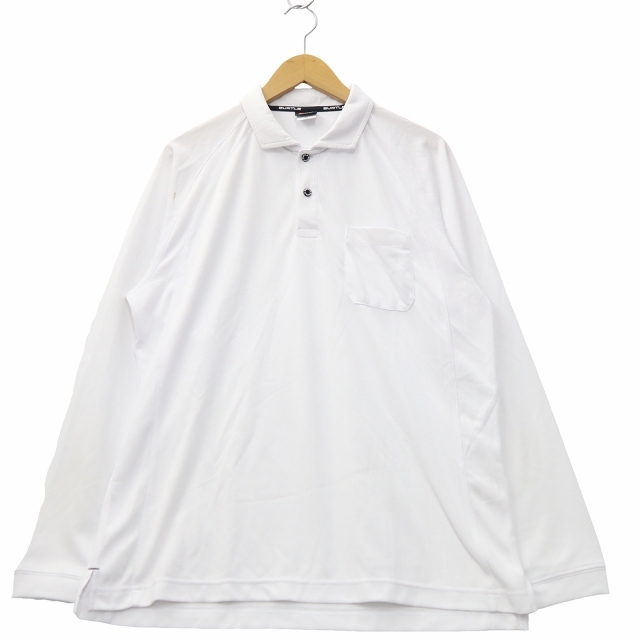 BURTLE バートル 吸汗速乾 胸ポケット 長袖 ポロシャツ LL WHITE ホワイト 103 メンズ拍卖