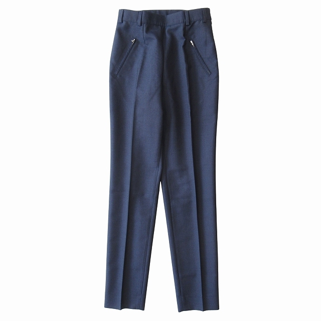 美品 21AE メゾンマルジェラ 4 Maison Margiela 4 モヘヤ混 スリム スラックス パンツ 4ステッチ アーカイブ S51KA0547 サイズ40 紺拍卖