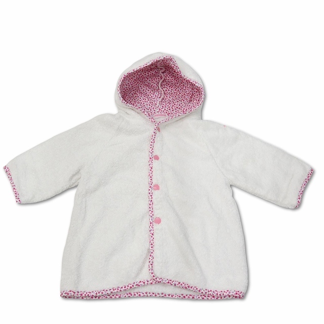 ミキハウス mikihouse FIRST コットン タオル地 パーカー ホワイト キッズ拍卖