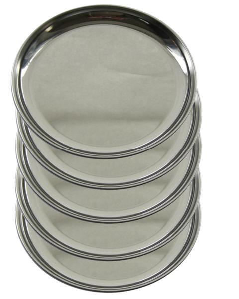 ☆ステンレス丸皿約径18cm5枚食器として、食材別の仕分として色々な用途に使用できる便利なステンレスの丸皿です日本製新品拍卖