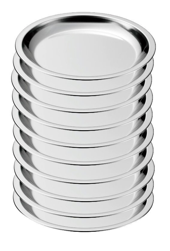 ★パイ皿NO3オーブン対応可ステンレス製内径約166mm10枚色々な用途に使用できる便利なステンレスの丸皿です日本製新品拍卖