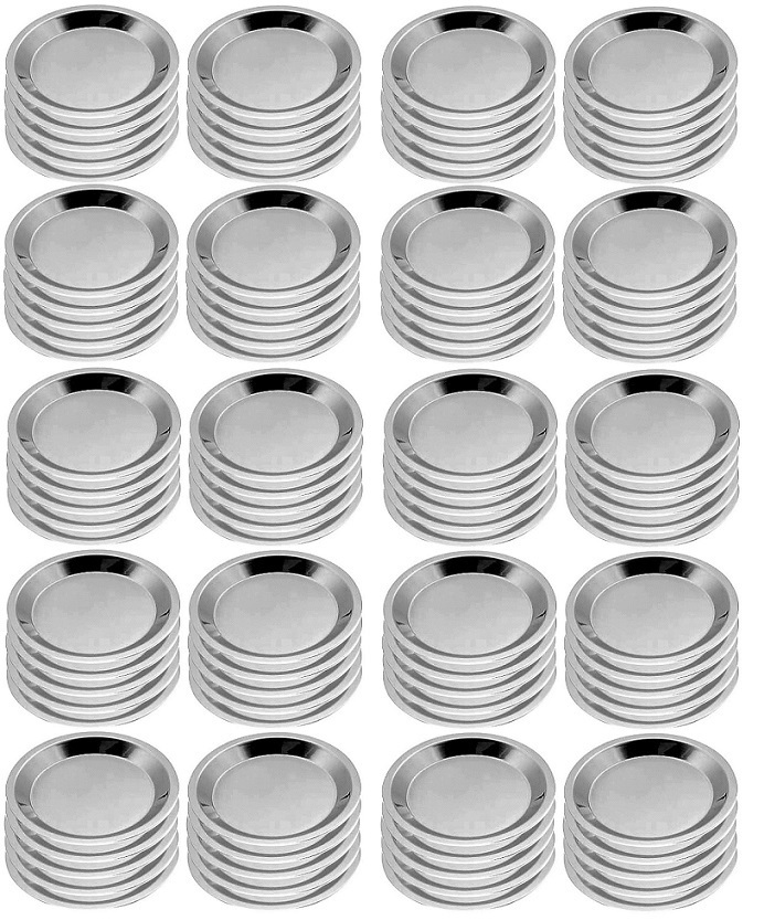 ☆ステンレス中華仕分皿24cm(内径約210mm)100枚色々な用途に使用できる便利なステンレスの丸皿です日本製新品拍卖