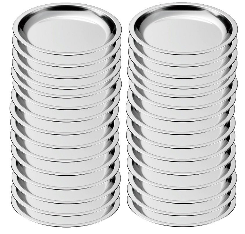 ★パイ皿NO2 オーブン対応可ステンレス製内径約188mm30枚色々な用途に使用できる便利なステンレスの丸皿です日本製新品拍卖