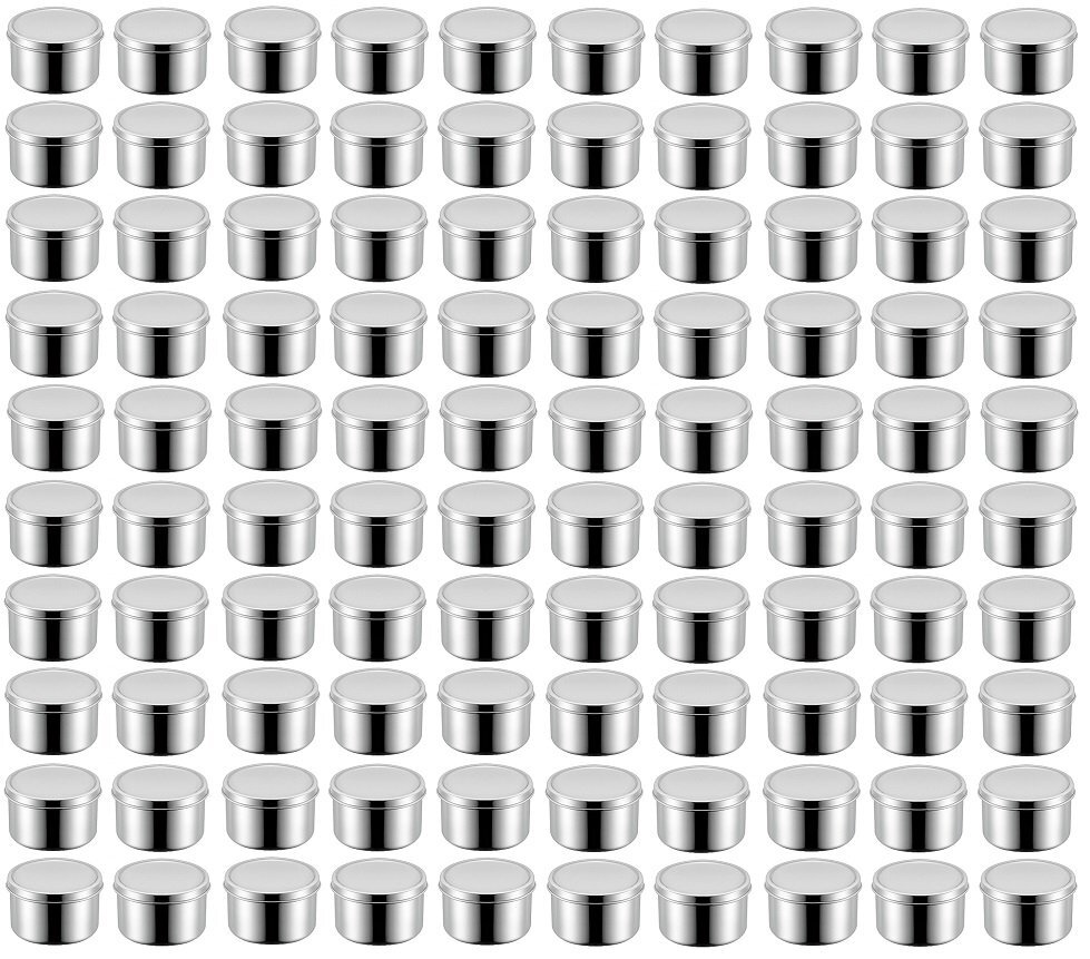 ☆丸型調味料入8cm(容量約0.24L)蓋ツマミ無100個ステンレス18-8(SUS304)日本製新品拍卖