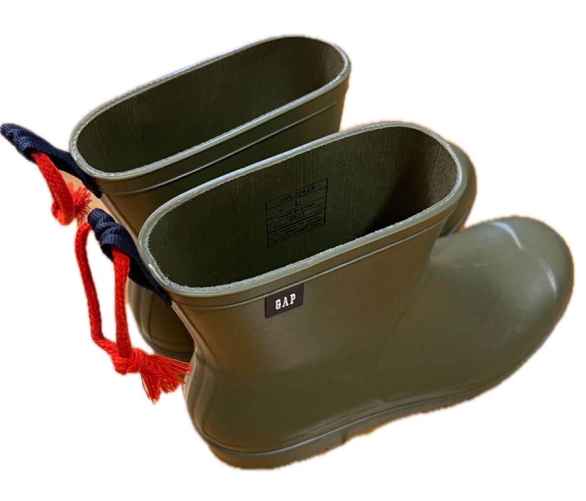 着用一回 GAP レインブーツ ショートラバーブーツ L 23.5 24拍卖