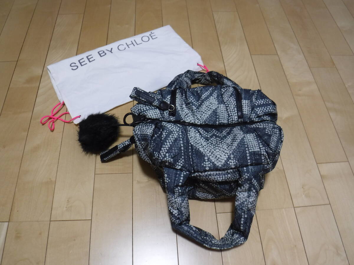 未使用 SEE BY CHLOE シーバイクロエ ジョイライダー ハンドバッグ ハリネズミチャーム付き拍卖
