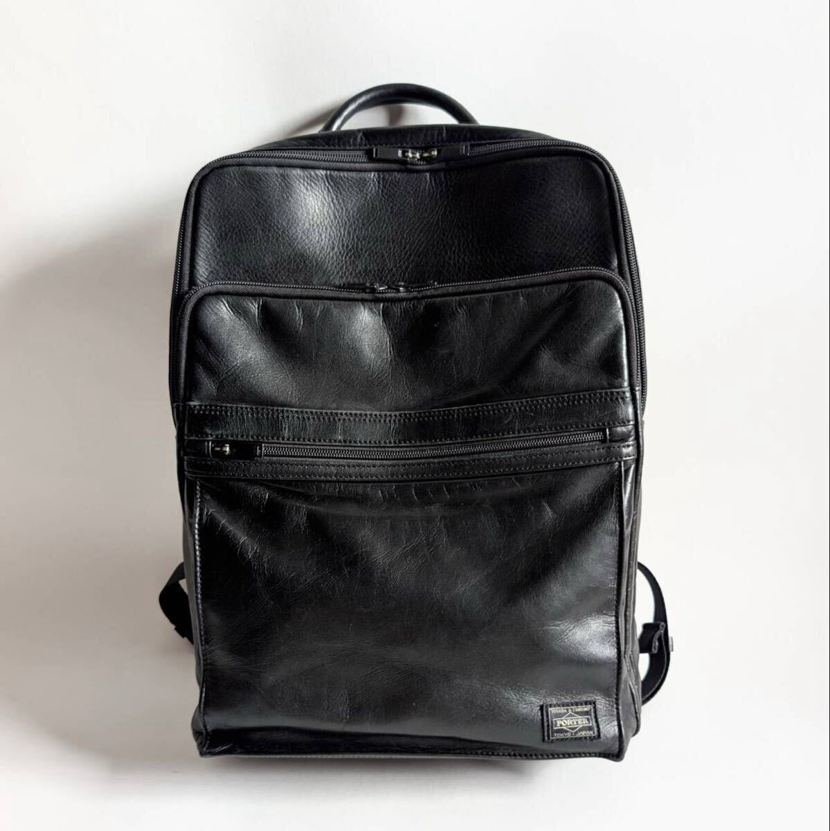 PORTER AMAZE DAYPACK レザー アメイズ デイパック バッグ ブラック拍卖