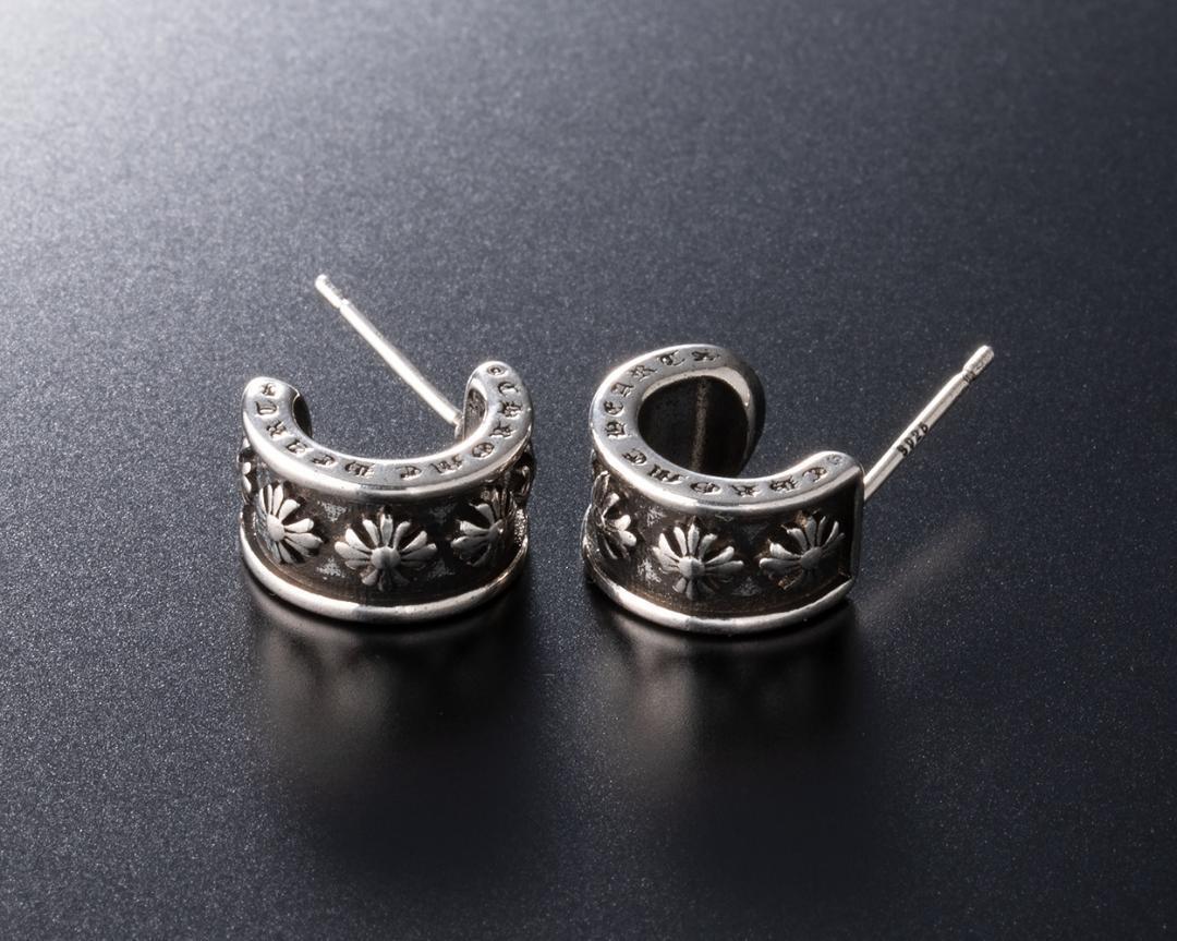 新品 シルバー 925 クロス フープピアス キャッチ付 両耳 匿名配送 88拍卖