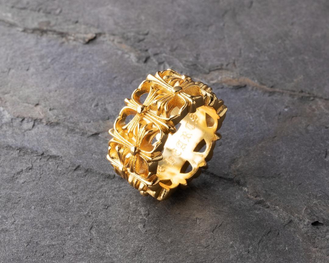 ゴールド セメタリークロスリング ゴールドクロスリング ゴールドリング 79拍卖