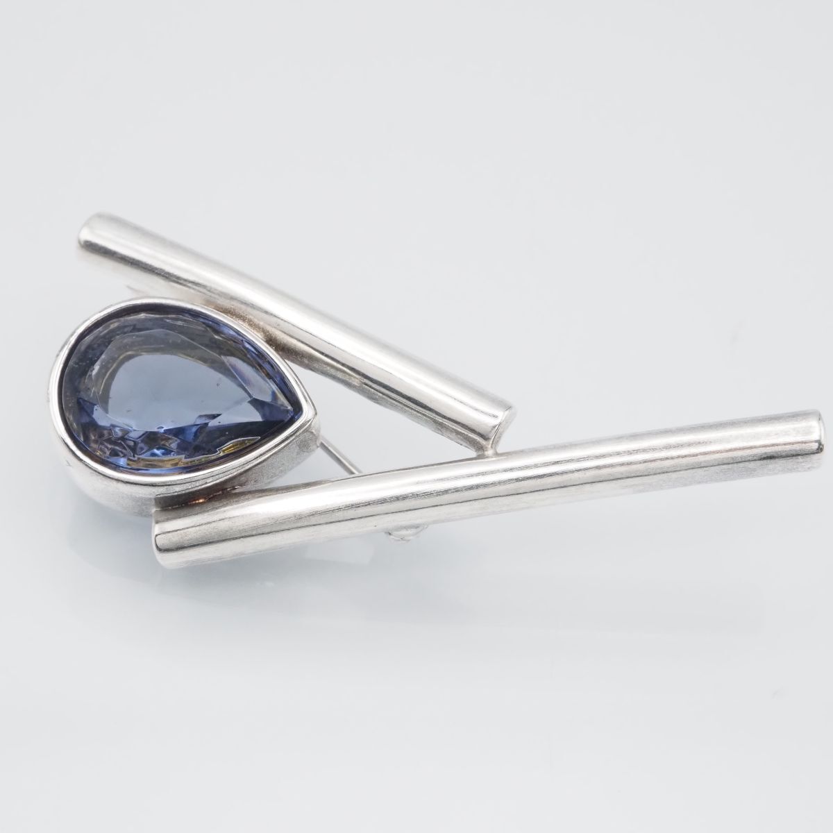 C896 MONET モネ ブローチ パープルストーン風 デザイン シルバー拍卖