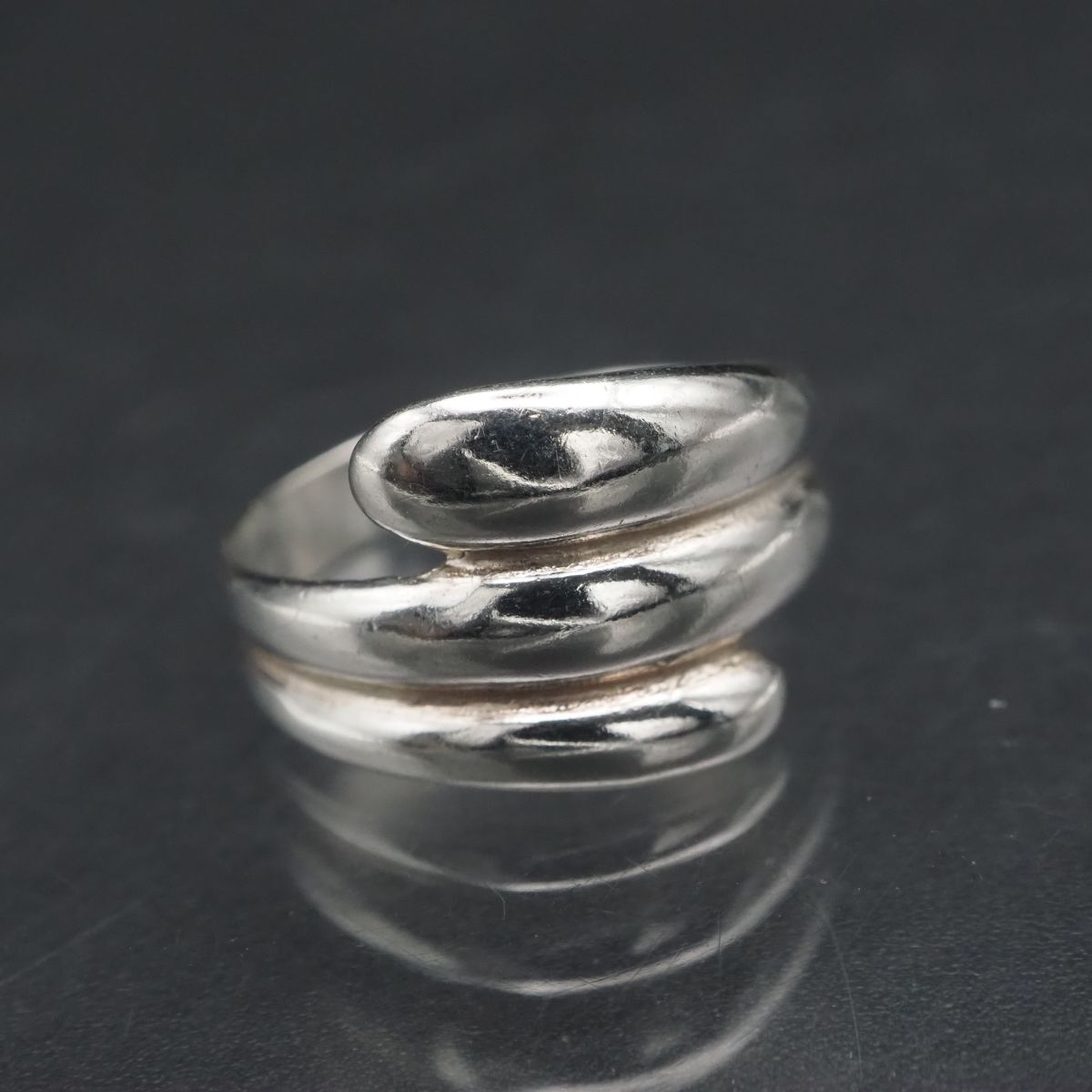 C824 ヴィンテージ SILVER刻印 リング デザイン シルバー 指輪 11号拍卖