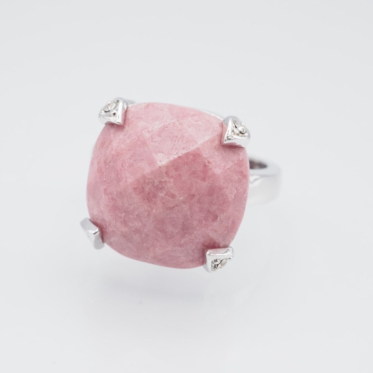 F425 インカローズ ロードクロサイト リング ダイヤモンド風 デザイン シルバー 指輪 12号拍卖