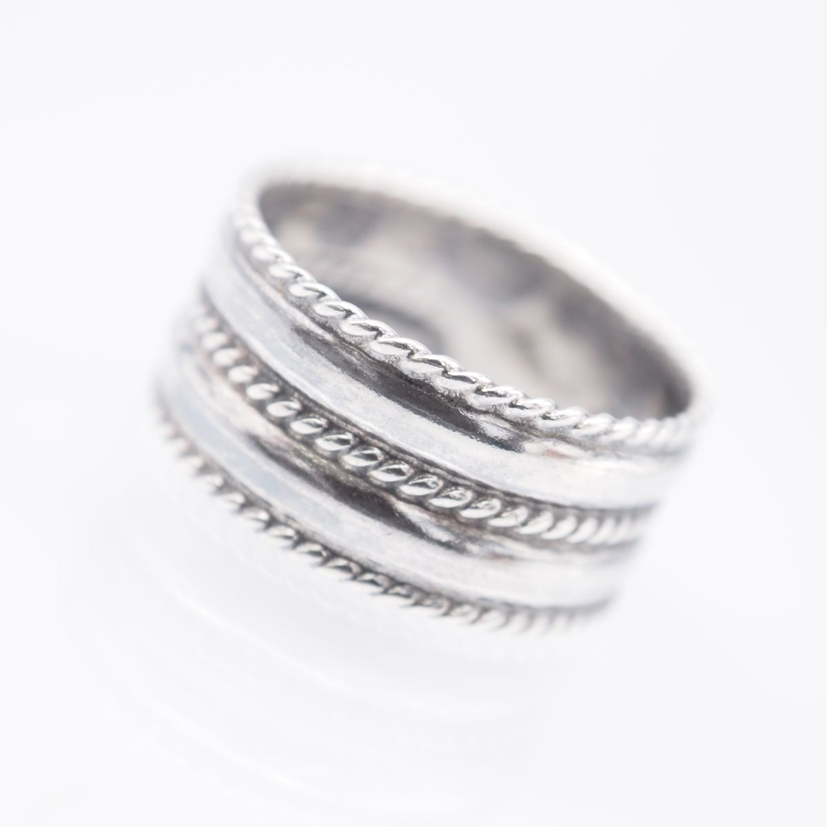 F692 ヴィンテージ 925刻印 リング デザイン シルバー 指輪 16-17号拍卖