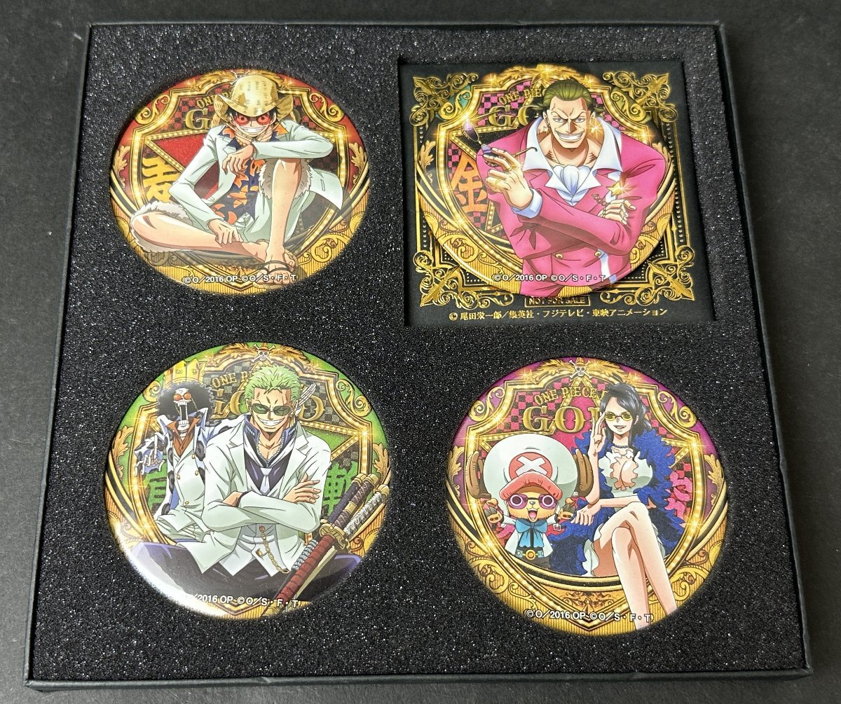 Y603 ワンピース 缶バッチ 輩 YAKARA フィルムゴールド 711弾 前売り特典 ONE PIECE テゾーロ ルフィ ゾロ ロビン チョッパー未使用 現状品拍卖