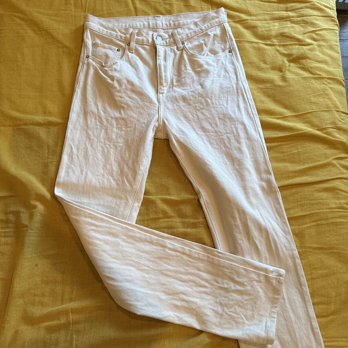 無印良品 ホワイト デニム パンツ W30 L32 良品計画 ジーンズ 拍卖