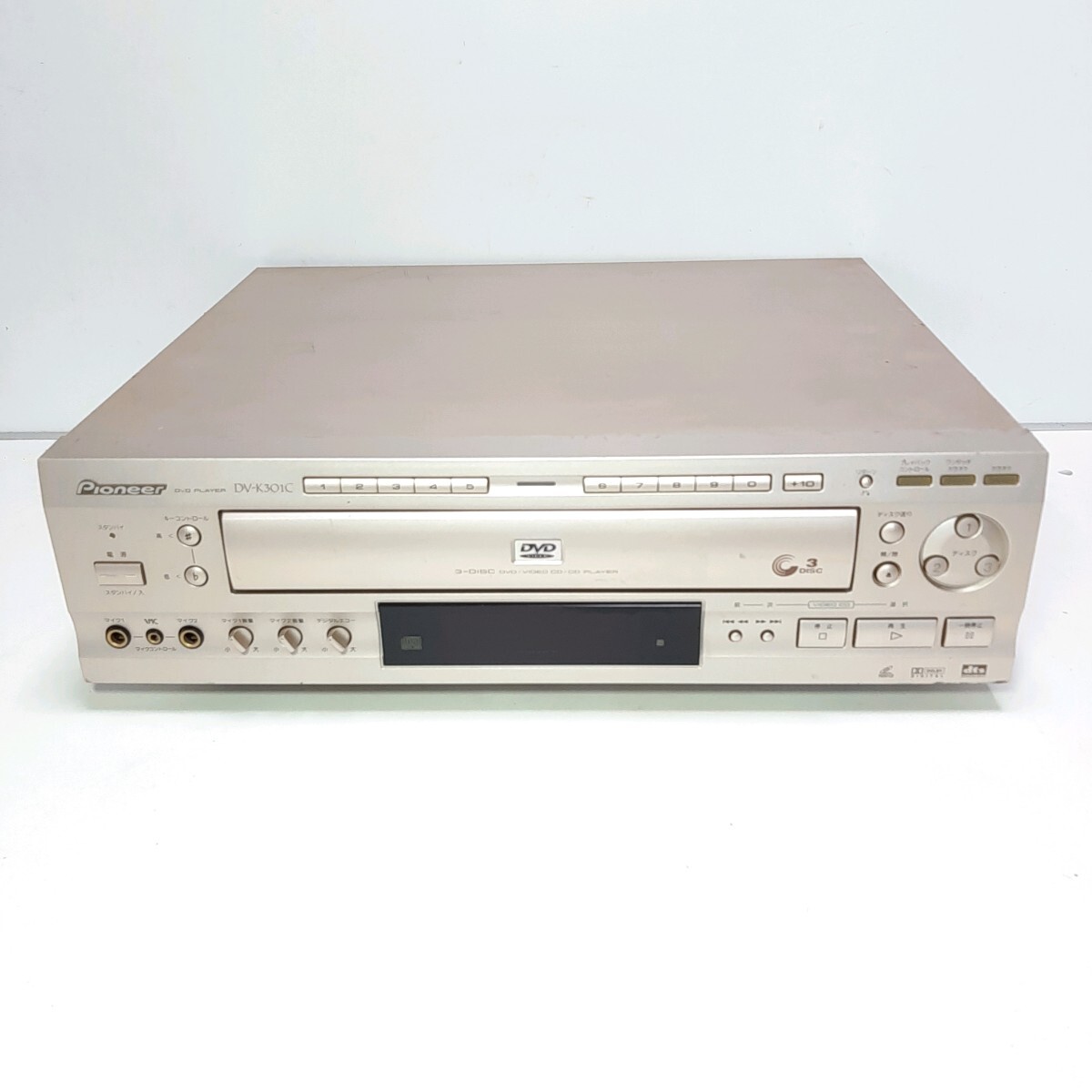 希少◆ パイオニア/Pioneer DVDプレーヤー DV-K301C 3DISC カラオケ機能 3枚チェンジャー機能搭載 ゴールド 拍卖