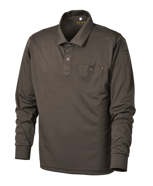 ★送料無料★No8441 長袖ワークポロシャツ ⑩茶 L・LL各1着拍卖