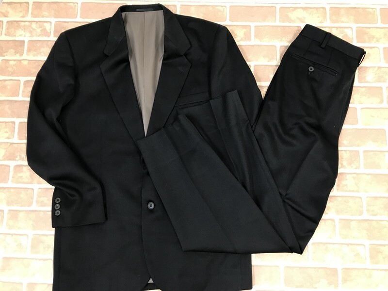 4453 メンズ 【Fivepockets】 シングルスーツ 2B 秋冬用 ネームなし サイズ:上LL・下M 色:黒拍卖