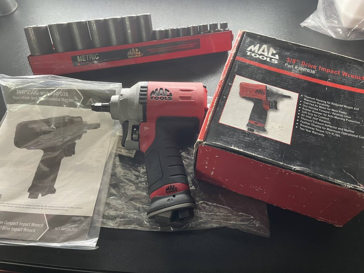 新品 未使用 マックツールズ インパクトレンチ ソケット セット 3/8 ミリサイズ 14ピース 8,9,10,11,12,13,14,15,16,17,18,19,21,24mm拍卖
