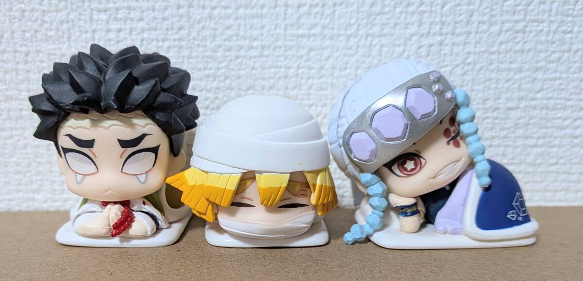 鬼滅の刃 おねむたん フィギュア ガチャガチャ 悲鳴嶼行冥 我妻善逸 宇髄天元 3個セット!拍卖